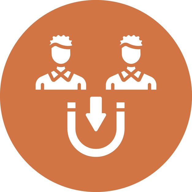 Estilo de icono de adquisición de clientes de diseño vectorial