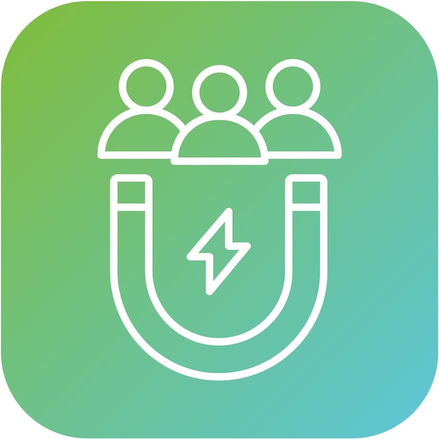 Estilo de icono de adquisición de clientes de diseño vectorial
