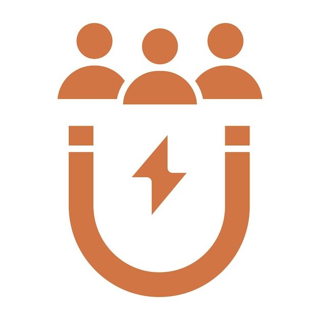 Estilo de icono de adquisición de clientes de diseño vectorial