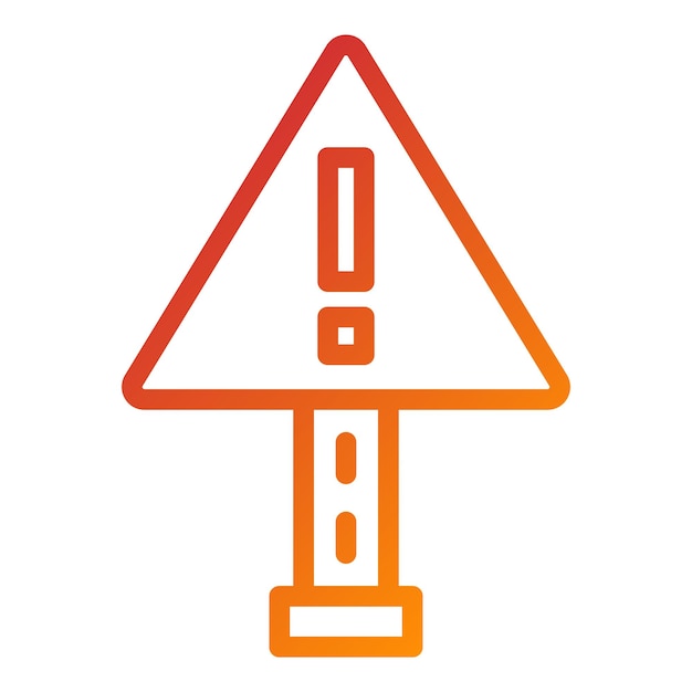 Estilo del icono de advertencia de diseño vectorial