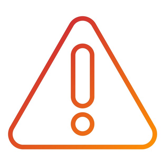 Estilo del icono de advertencia de diseño vectorial