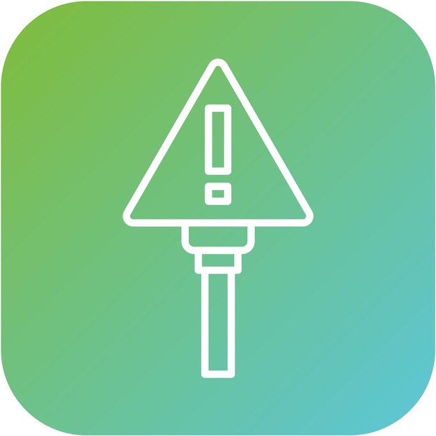 Estilo del icono de advertencia de diseño vectorial