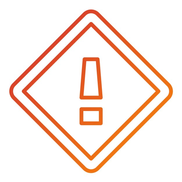 Estilo del icono de advertencia de diseño vectorial