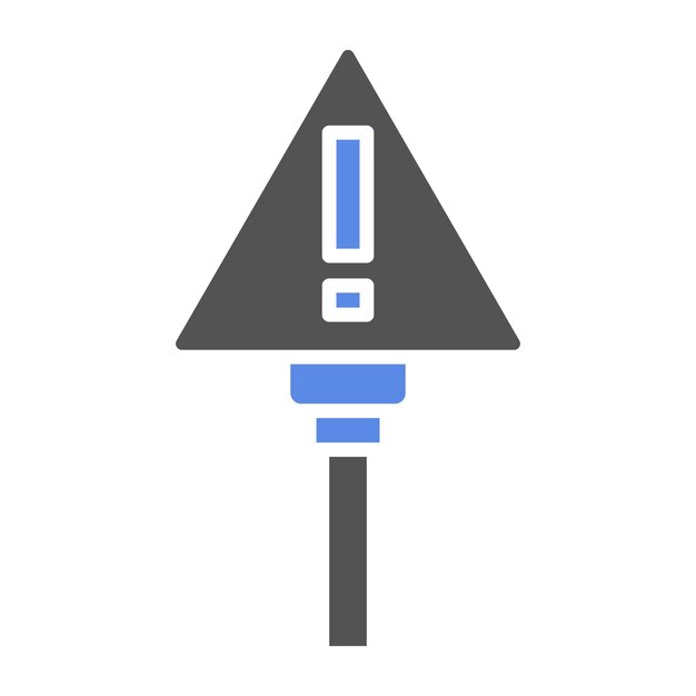 Estilo del icono de advertencia de diseño vectorial