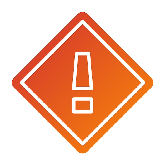 Estilo del icono de advertencia de diseño vectorial