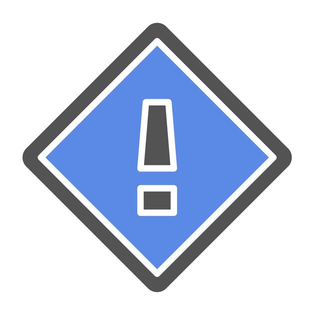 Estilo del icono de advertencia de diseño vectorial