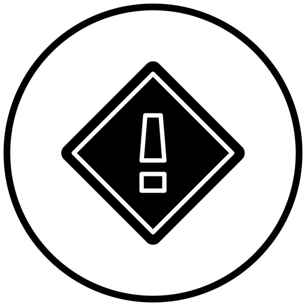 Estilo del icono de advertencia de diseño vectorial