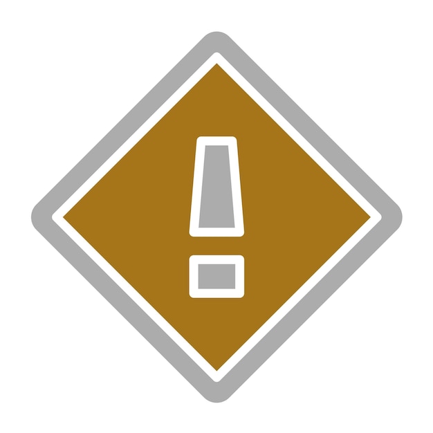 Estilo del icono de advertencia de diseño vectorial