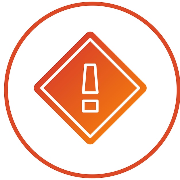 Estilo del icono de advertencia de diseño vectorial