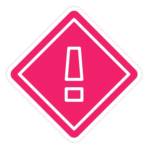 Estilo del icono de advertencia de diseño vectorial