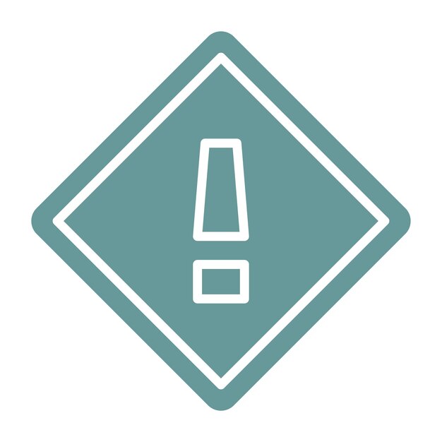 Estilo del icono de advertencia de diseño vectorial