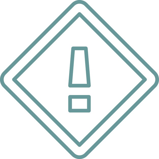 Estilo del icono de advertencia de diseño vectorial