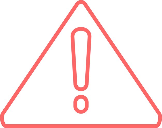 Estilo del icono de advertencia de diseño vectorial