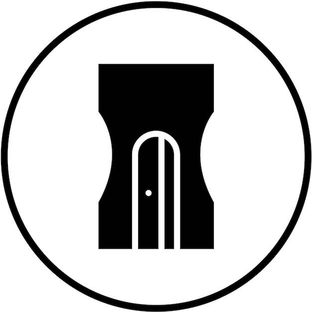Estilo del icono del afilador de diseño vectorial