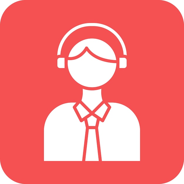 Estilo del icono del agente de diseño vectorial