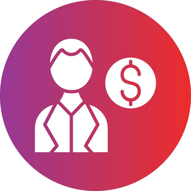 Estilo del icono del agente de diseño vectorial