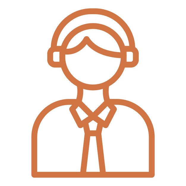 Estilo del icono del agente de diseño vectorial