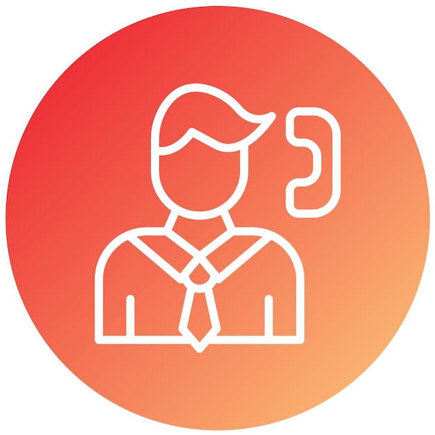 Estilo del icono del agente de diseño vectorial