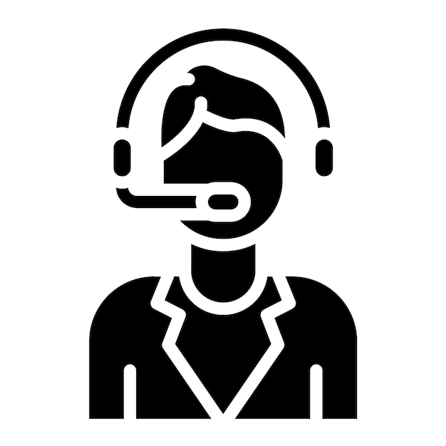 Estilo del icono del agente de diseño vectorial