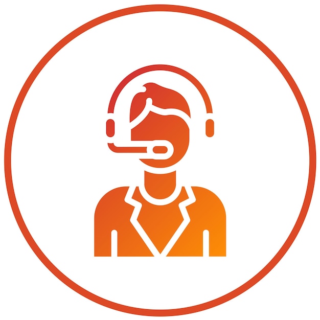 Estilo del icono del agente de diseño vectorial