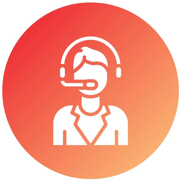 Estilo del icono del agente de diseño vectorial