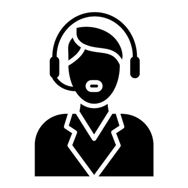 Estilo del icono del agente de diseño vectorial