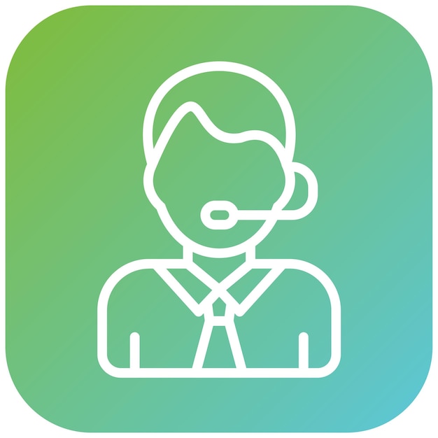 Estilo del icono del agente de diseño vectorial