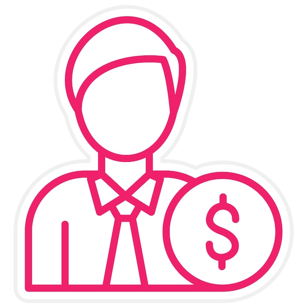 Estilo del icono del agente de diseño vectorial