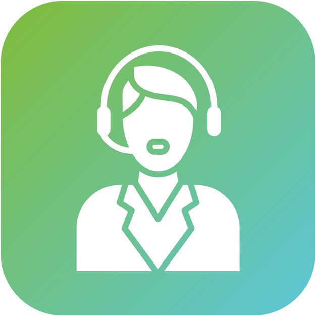 Estilo del icono del agente de diseño vectorial