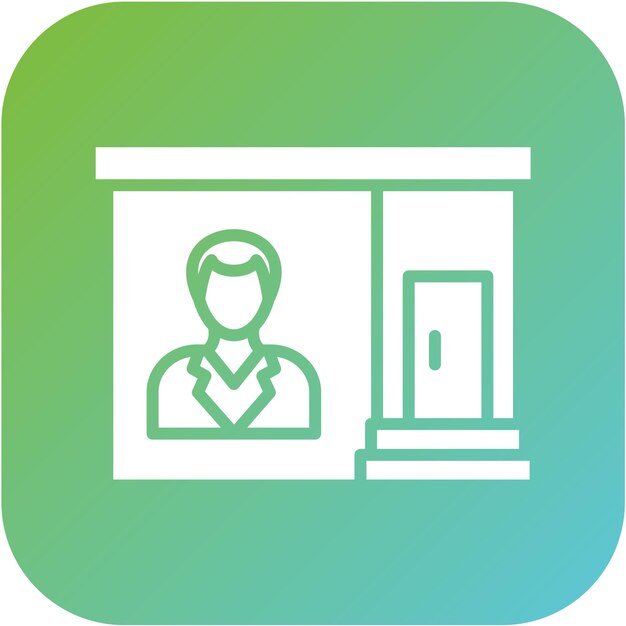 Estilo del icono del agente de diseño vectorial
