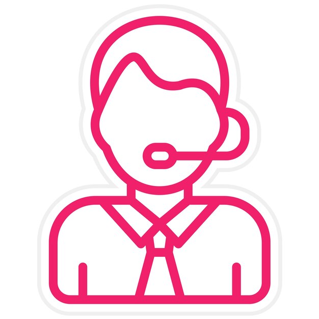 Estilo del icono del agente de diseño vectorial