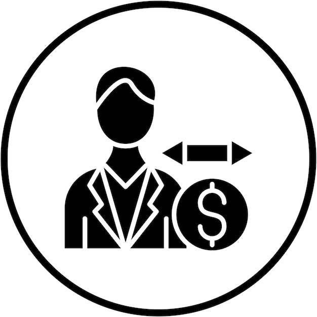 Estilo del icono del agente de diseño vectorial
