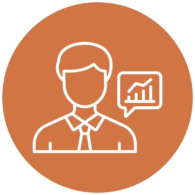 Estilo del icono del agente de diseño vectorial