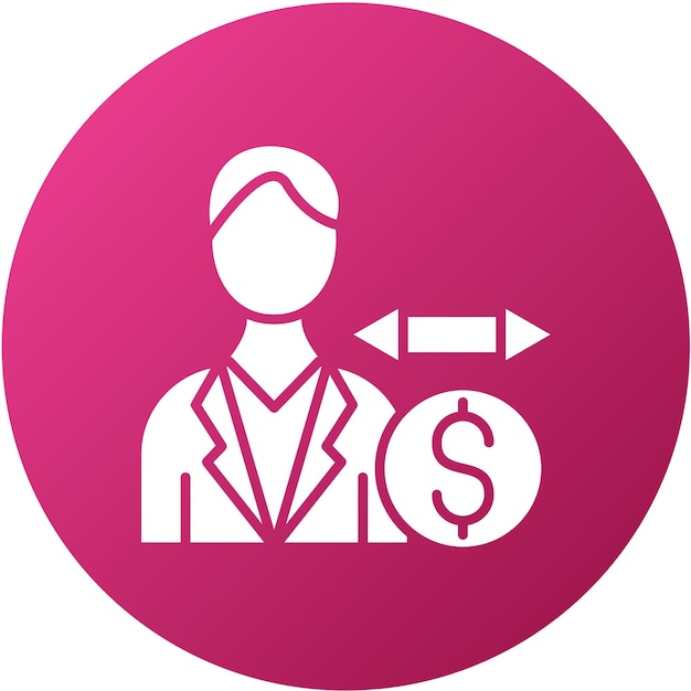 Estilo del icono del agente de diseño vectorial