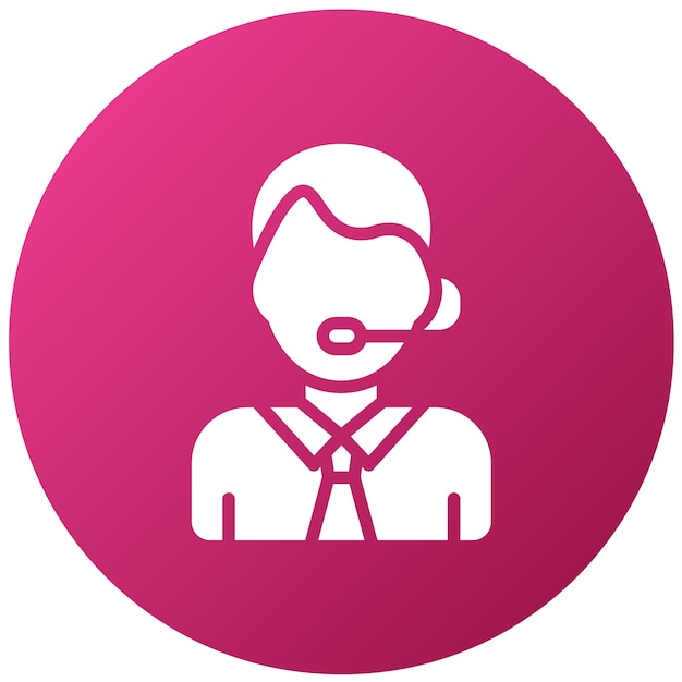 Estilo del icono del agente de diseño vectorial