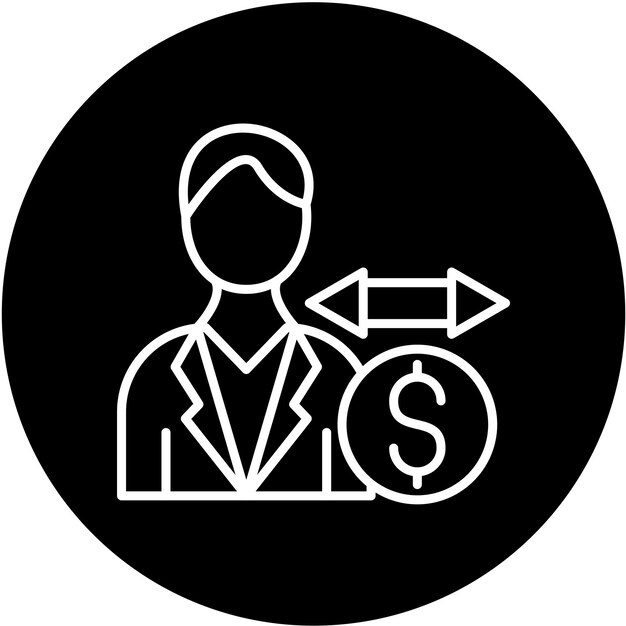 Estilo del icono del agente de diseño vectorial