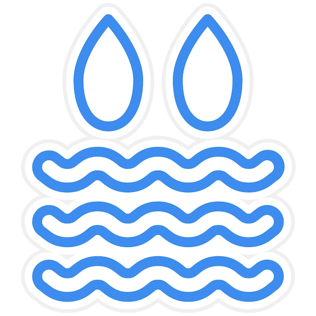 Estilo de icono de agua de diseño vectorial