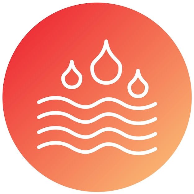 Estilo de icono de agua de diseño vectorial