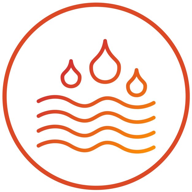 Estilo de icono de agua de diseño vectorial
