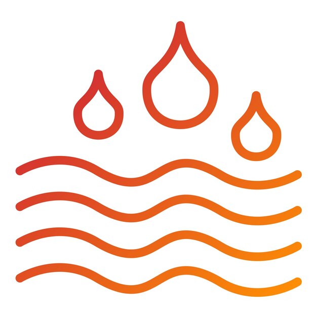 Estilo de icono de agua de diseño vectorial