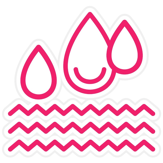 Estilo de icono de agua de diseño vectorial