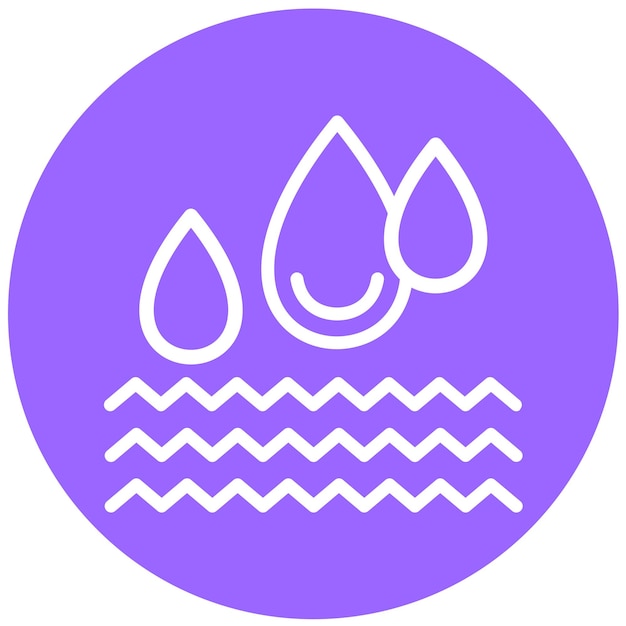 Estilo de icono de agua de diseño vectorial