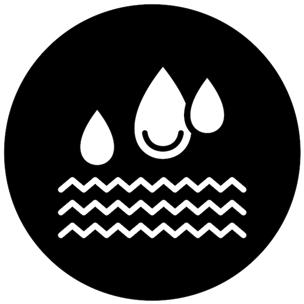 Estilo de icono de agua de diseño vectorial