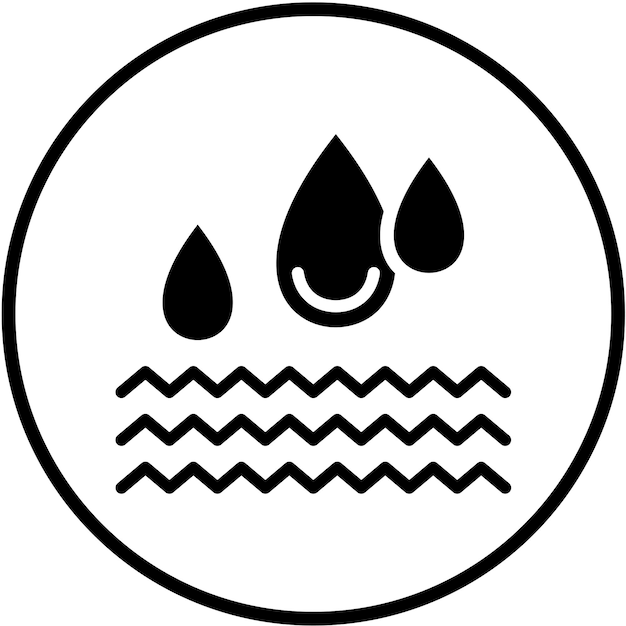 Estilo de icono de agua de diseño vectorial