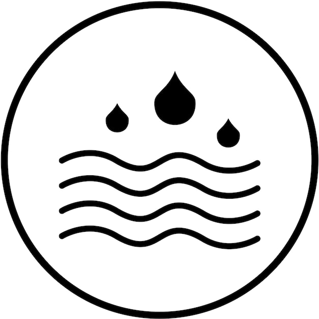 Estilo de icono de agua de diseño vectorial