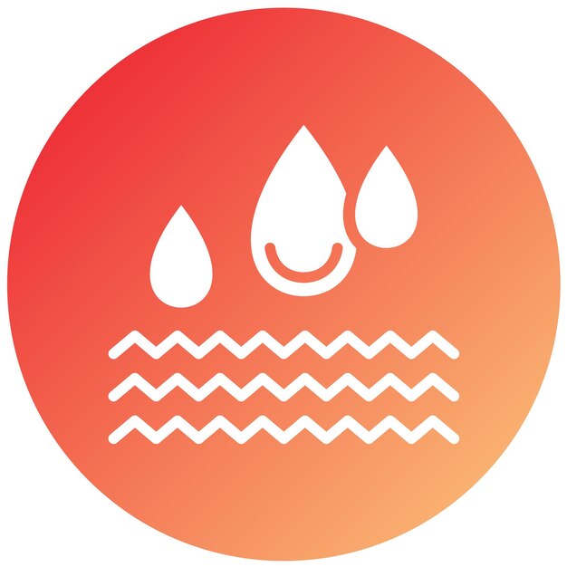 Estilo de icono de agua de diseño vectorial