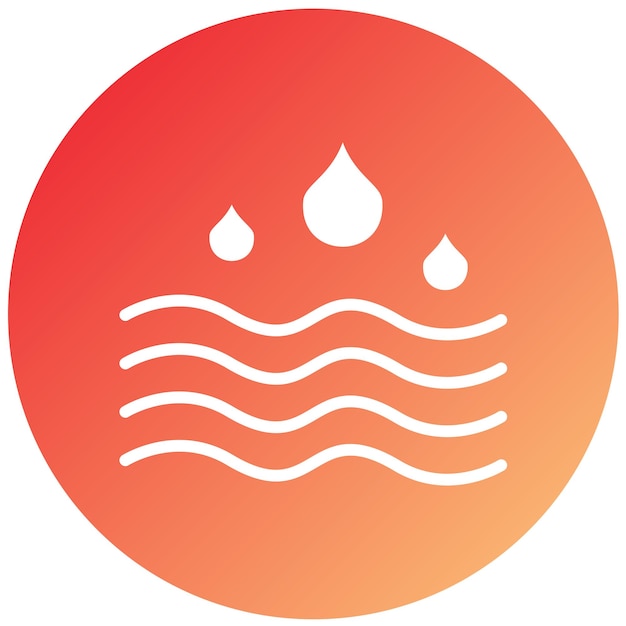 Estilo de icono de agua de diseño vectorial