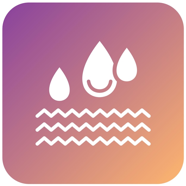 Estilo de icono de agua de diseño vectorial