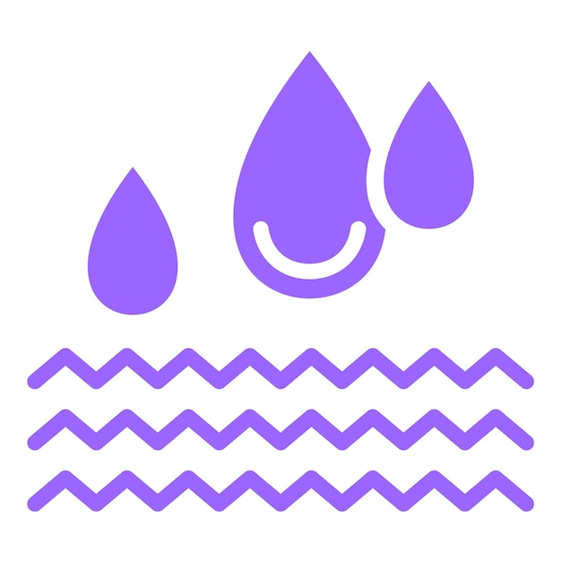 Estilo de icono de agua de diseño vectorial