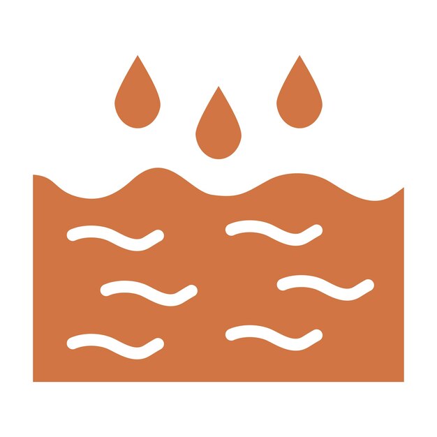 Estilo de icono de agua de diseño vectorial